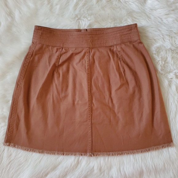 Madewell High Waist Snap A-Line Skirt in Burnt Sienna Size 0 - Picture 5 of 10
